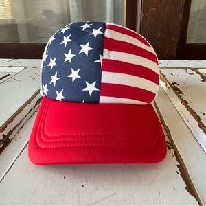 American Flag USA Trucker Snap Back Hat